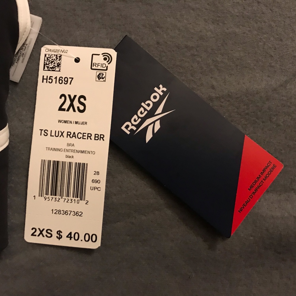NWT Reebok TS LUX Racerback Bra - Picture 2 of 7